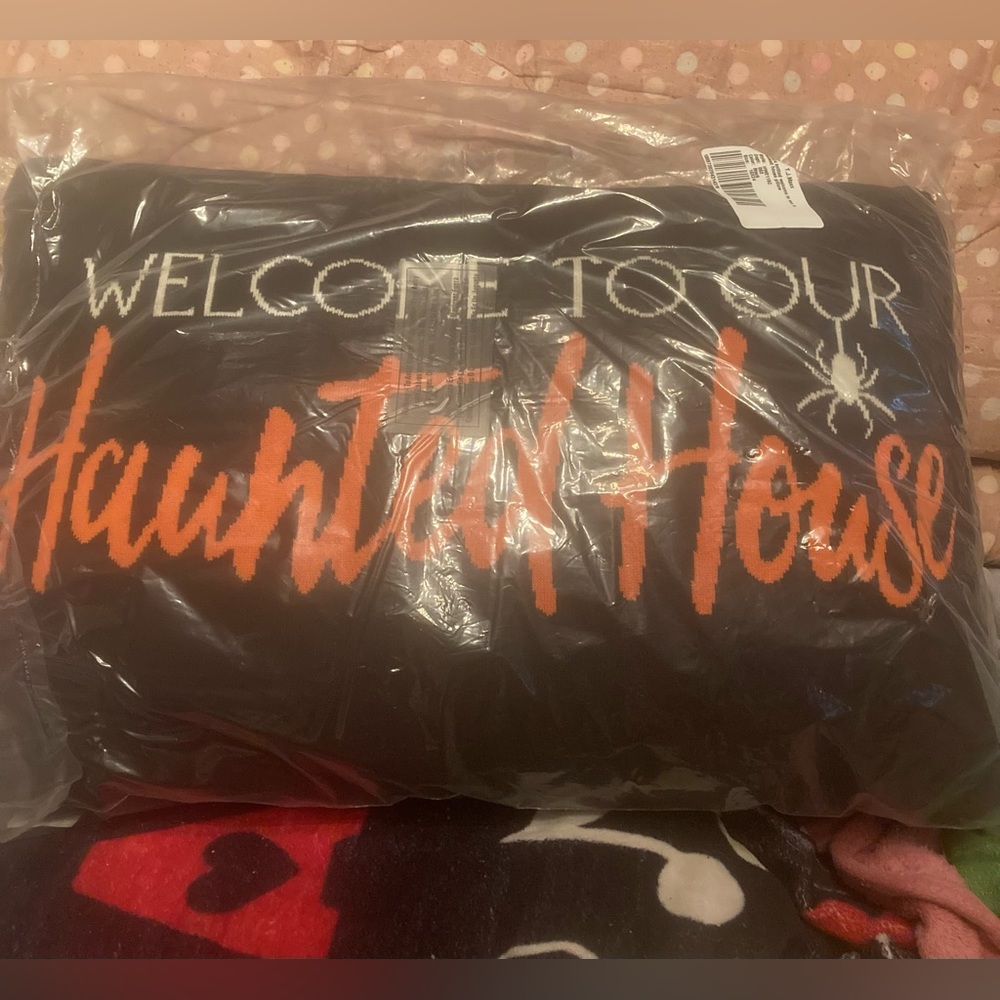 16x24 Welcome to our Haunted House Pillow